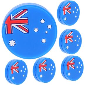 6pcs Tennis Racket Shock Absorber USA Accessories Canadian Flag Australian Flag Tennis Accessories Silicone String Tennis String Dampener National Flag Designed Dampener Shockproof