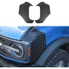 for Bronco Body Armor Outer Cowl Front Corner Guards Protector for Ford Bronco 2021 2022 2023 2/4 Doors, Anti-Scratch Truck Edge Guards Cover Exterior Accessories 2pcs Black (Not for Sport)