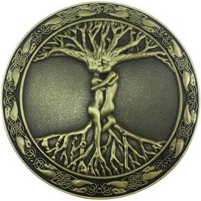 DTSMEOIC DT Men's Western Cowboy Celtic Tree Of Life Roots Branches Belt Buckle,Gift for Birthday,Christmas Day