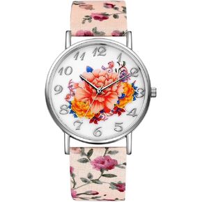 Avaner Women's Leather Wrist Watches Boho Floral Printed Analog Quartz Watches in Kuwait