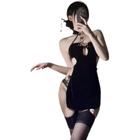Temptshow Chinese cheongsam underwear cosplay maid kawaii women's mini cheongsam pajamas