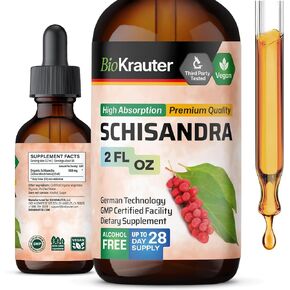 Schisandra Tincture - Organic Schisandra Supplement - Natural Adaptogen for Mood Support - Schisandra Berry Liquid Extract - Alcohol and Sugar Free - Vegan Drops 4 Fl.Oz.