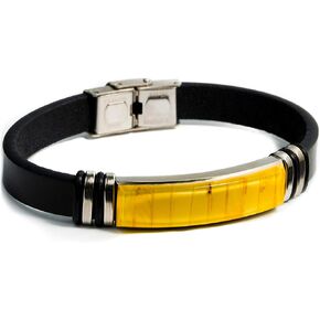 Handmade Baltic Amber Mosaics Bracelet, Adjustable, Unisex (Multi tones)