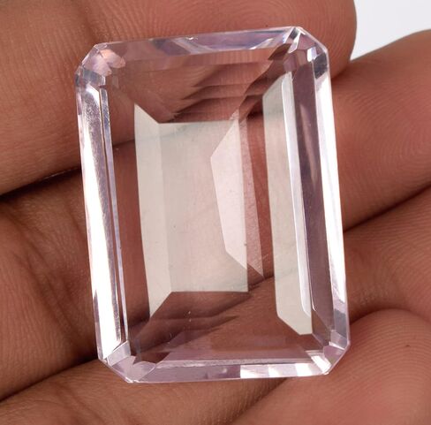 GEMHUB Baby Pink Topaz Emerald Shape Loose Gemstone in Saudi Arabia