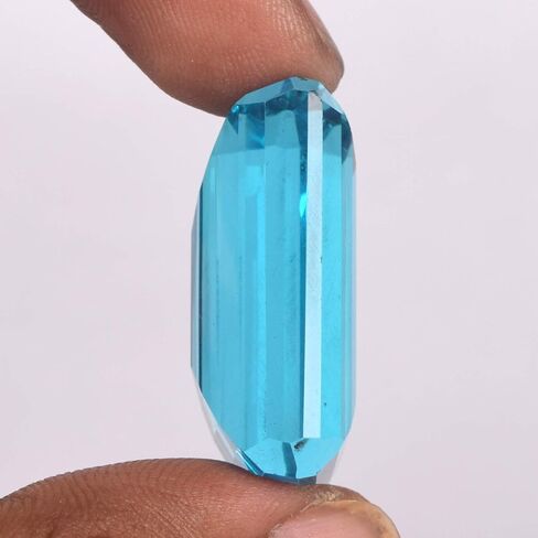 GEMHUB Baby Pink Topaz Emerald Shape Loose Gemstone in Saudi Arabia