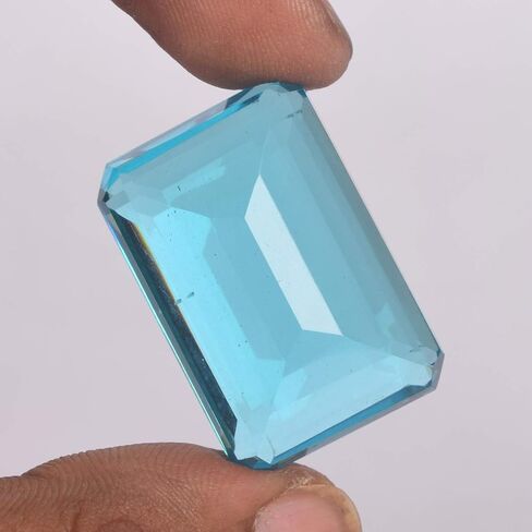 GEMHUB Baby Pink Topaz Emerald Shape Loose Gemstone in Saudi Arabia