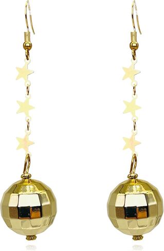 أقراط ديسكو الكرة 60'S 70'S ديسكو بانك أقراط للنساء مجوهرات للبنات in Kuwait