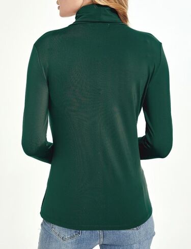 SSLR-Thermal-Shirts for-Women-Turtleneck Long Sleeve Tops Fleece Lined Winter Slim Fitted Base Layer (X-Large, D Yellow D Yellow) in Saudi Arabia