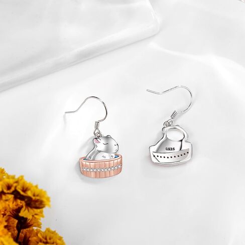 Opossum/Flamingo/Cat/Parrot/Paper Crane Dangle 925 Earring Sterling Silver Aniaml Dangle Earring for Women Animal Jewelry Gifts for Women Girls in Kuwait