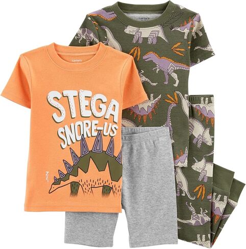 Carter's 4 Piece Pajama Set (Orange/Navy/Epic Gamer, 6) in Saudi Arabia