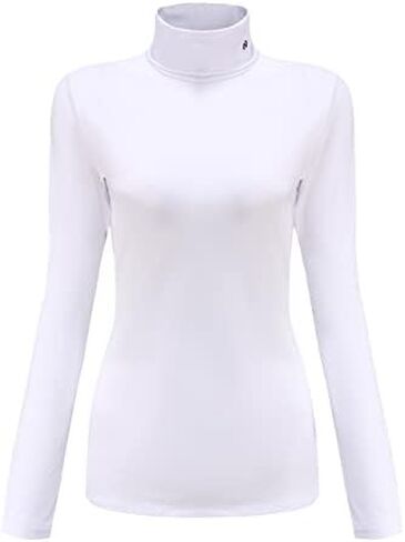 SSLR-Thermal-Shirts for-Women-Turtleneck Long Sleeve Tops Fleece Lined Winter Slim Fitted Base Layer 2 Pack (XX-Large, Dark Yellow and Dark Yellow) in Saudi Arabia