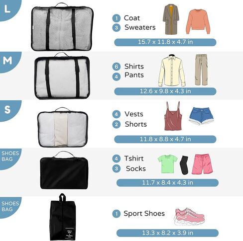 Alaskas Business - 10 Set Packing Cubes and Travel Organizers Best Packing Cubes for Luggage, Bags, Cube Storage Organizer (Pink) in Saudi Arabia