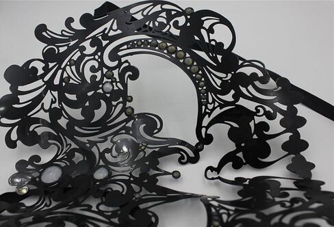 Coddsmz Skull Masquerade Masks Full Face Mardi Gras Party Costume Mask Halloween Cosplay Mask Metal Mask with Rhinestone in Kuwait