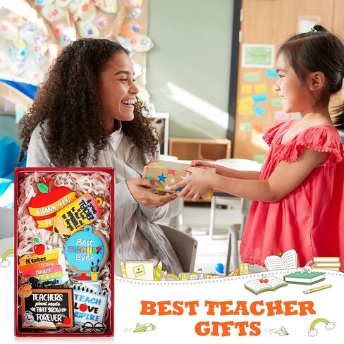 Zomiboo 6 Pcs Teacher Keyring Bulk Teacher Appreciation Gifts Bulk Women Colorful Cute Keychain for Thank You Teacher Gift in Kuwait