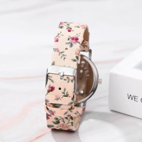 Avaner Women's Leather Wrist Watches Boho Floral Printed Analog Quartz Watches in Kuwait