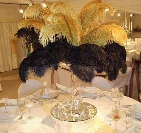 10pcs Natural Ostrich Feathers Plume 16-18inch(40-45cm) for Wedding Centerpieces Home Decoration (40-45cm,Red) in Saudi Arabia