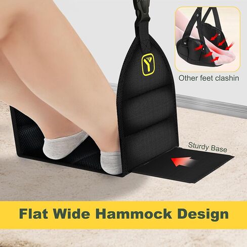 Airplane Travel Foot Rest Plane Leg Rest (Memory Foam) Flight Accessories for Feet Foot and Heel Hammock in Kuwait
