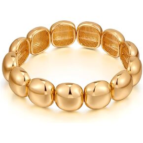 FILMOON Gold Bangle Bracelets for Women Chain Hinge Cuff Bangles Fashion Chunky Bracelet for Teen Gifts for Her