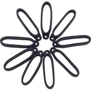 GORGECRAFT 18PCS 9 Colors Anti-Lost Silicone Rubber Rings Holder Multipurpose Adjustable Cases Necklace Lanyard Bands Replacement Pendant Carrying Kit for Pens Diameter 40mm/1.57 inch in Kuwait
