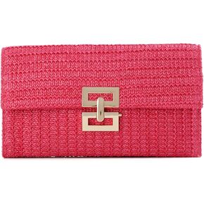 Freie Liebe Straw Clutch Purses for Women Summer Beach Bag Woven Purse Wicker Rattan Envelope Clutch for Wedding