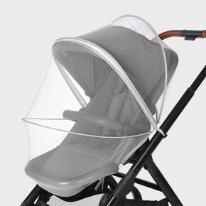 Baby Stroller Mosquito Net Universal Breathable Stroller Canopy Cover with Mosquito Netting for Infant Toddler Pushchair (Black)