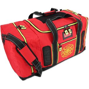 Newly Redesigned Lightning X Firefighter Fireman Quad-vent Turnout Gear Bag w/Helmet Compartment, Mesh Vents & Maltese Cross for First Responder