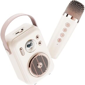 SoundPEATS Karaoke Machine for Kids Adults, Hi Singing, Mini Portable Bluetooth Speaker with Wireless Microphone Toys Birthday Gifts for Girls Boys Family Home Party, Colorful Lights