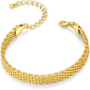 Gold Bracelets for Women Cuban Chain Bracelets Adjustable Chain Bracelet Jewelry