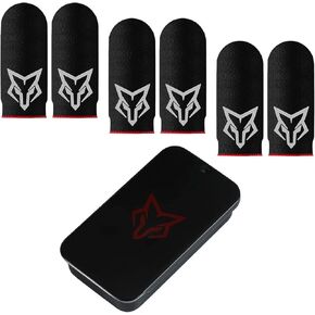Finger Sleeves Thumb for Mobile Games 6pcs Profesional Finger Glove Gamer PUGB Free Fire (Blue)