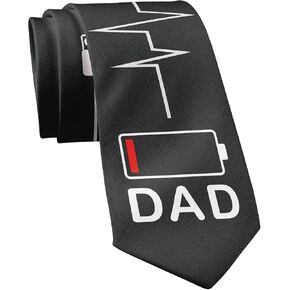 Crazy Dog T-Shirts Dadasaurus Necktie Funny Ties for Men Dinosaur Dad Tie Mens Novelty Neckties