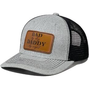 QYJ Daddy Leather Patch Cap, Dad in The Street Daddy in The Sheets Hat, Daddy to be Gift, Gifts for Him in Saudi Arabia