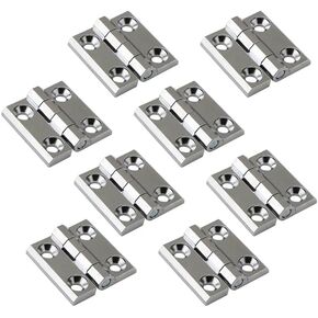 (8pcs) JaBoaRe Thickened Small Black Cabinet Hinge Equipment Hinge Black Zinc Alloy Square Hinge…
