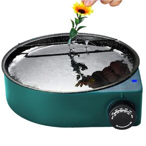 Floral Glue Pot Skillet for Crafts, Temperature Control Gage 212°F-392°F, 8.25in Diameter, Melting Pot for Glue Sticks Pellets and Beads with Degumming Stick