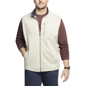IZOD Men's Big & Tall Big and Tall Advantage Performance Full Zip Sweater Fleece Vest