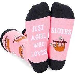 sockfun Sloth Gifts for Women Mom Her Girlfriend, Novelty Sloth Socks Funny Fun Silly Socks