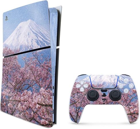 MightySkins Glossy Glitter Skin Compatible with Playstation 5 PS5 Slim Digital Edition Console Only - Birch Forest | Protective, Durable High-Gloss Glitter Finish | Easy to Apply | Made in The USA in Saudi Arabia