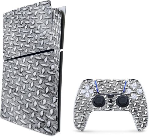 MightySkins Glossy Glitter Skin Compatible with Playstation 5 PS5 Slim Digital Edition Console Only - Birch Forest | Protective, Durable High-Gloss Glitter Finish | Easy to Apply | Made in The USA in Saudi Arabia