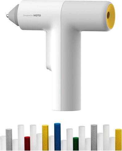 مسدس الغراء الساخن HOTO Easyflow مع 40 عصا غراء، توزيع تلقائي، استخدام لاسلكي وسلكي، مسدس غراء صغير USB-C للحرف اليدوية، الفنون اليدوية، ديكور المنزل والمزيد in Kuwait