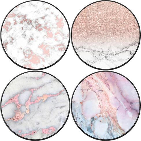 حامل الهاتف الخليوي القابل للطي للهواتف الذكية من إيميري (4 عبوات) - أسود أبيض in Kuwait
