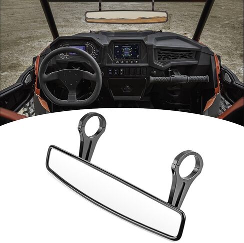 مرآة الرؤية الخلفية UTV مقاس 15 بوصة مرآة محدبة مركزية مع مشابك 1.75 بوصة متوافقة مع Polaris RZR Ranger CFMOTO ZForce Kawasaki Teryx Arctic Cat in Kuwait