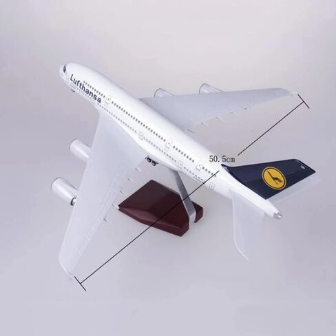 ANDSYYDS 1:160 نموذج طائرة لوفتهانزا 380 نماذج طائرة دييكاست طائرات مقياس كبير نموذج طائرة الراتنج البلاستيكية للمجموعة أو هدية (أبيض، مع أضواء) in Kuwait