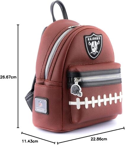 Loungefly NFL: حقيبة ظهر تحمل شعار Las Vegas Raiders Pigskin in Saudi Arabia