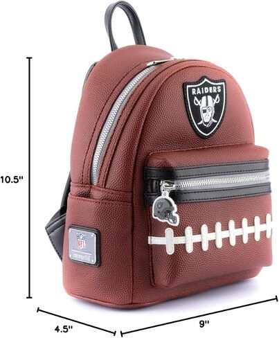 Loungefly NFL: حقيبة ظهر تحمل شعار Las Vegas Raiders Pigskin in Saudi Arabia