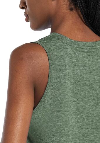 BALEAF Workout Tops for Women Crop Tank Top Quick Dry Athletic Gym Exercise Sleeveless Shirts Muscle Yoga Loose Fit 2-Pack Heather Gray 2XL in Saudi Arabia
