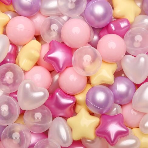 GOGOSO Shape Ball Pits Balls, Star Heart Plastic Play Balls for Toddlers Kids Children, DIY Giant Friendship Bracelet Banner in Saudi Arabia