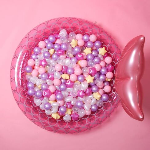 GOGOSO Shape Ball Pits Balls, Star Heart Plastic Play Balls for Toddlers Kids Children, DIY Giant Friendship Bracelet Banner in Saudi Arabia