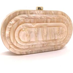 Acrylic Bubble Bag Luxury Marble Clutch Evening Purses for Women Glitter Handbag for Wedding Party Prom