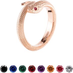 COPPERTIST.WU Hognose Snake Ring Adjustable Rings 18K Gold Vermeil Rings Gothic Vintage Aesthetic Jewelry Gift for Women Men
