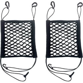 Upgrade Cargo Net for Motorcycle Helmet Storage, 11"X9.8" High-Elastic Double Layer Bungee Net (11x9.8 Inch)