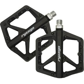 RYANGO Bike Pedals, Mountain Bike Pedals Non-Slip MTB Pedals, Lightweight Bicycle Pedals 9/16", Nylon Road Bike Pedals Comfortable BMX Pedals, Wide Flat Bike Pedal